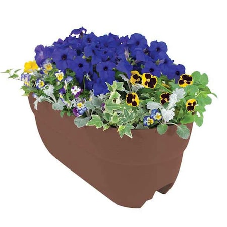 Emsco Group Bloomers Rail Planter 24 in. Multi Planter - Brown 2445-1
